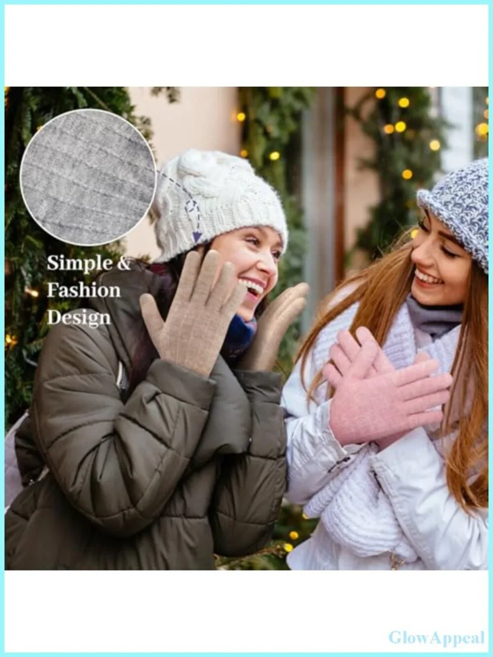 4 Pairs Winter Gloves Women Touchscreen Cold Weather